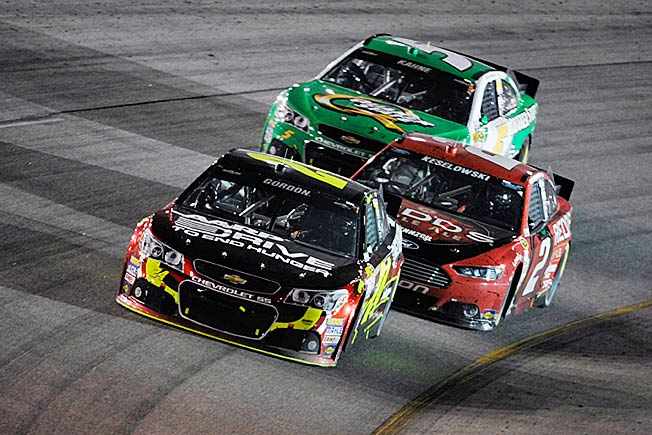 Desperate times: both Jeff Gordon and defending champ Brad Keselowski need a win to make the Chase.